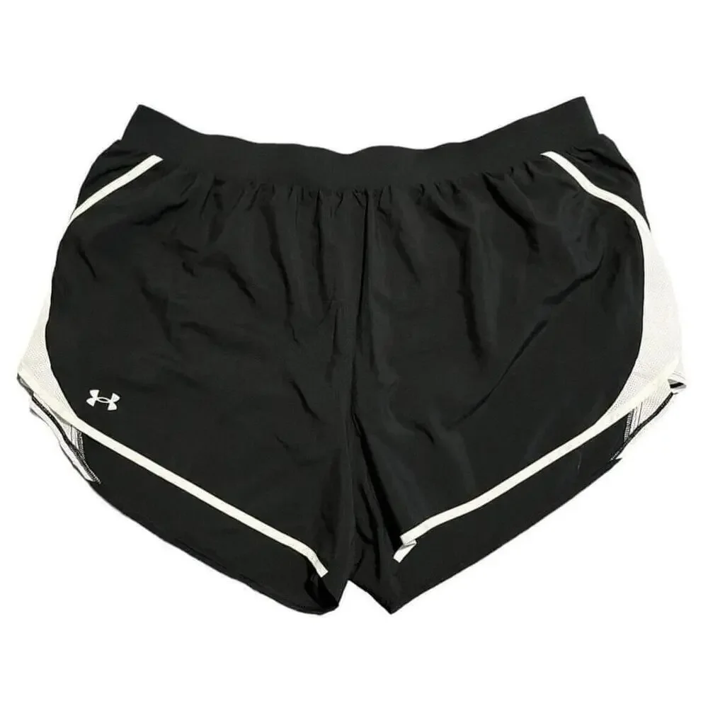 Under Armour Womens Running Shorts Size 3X Black White